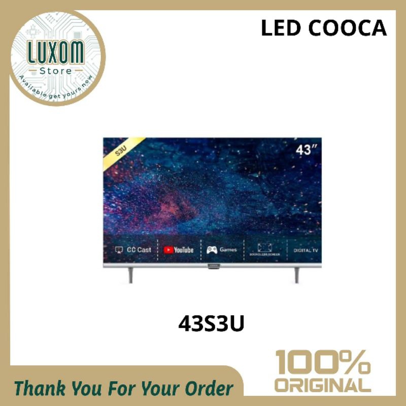 Led Cooca 43Inch Smart 43S3U/Led Cooca/Led/Cooca/Smart TV