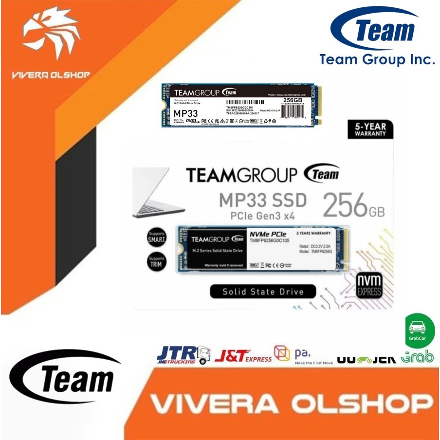 SSD Team MP33 NVMe M.2 / M2 256 GB - NVMe 256GB - MP33 256gb
