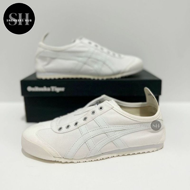 Sepatu Onitsuka Tiger Slip-on White Original BNIB Free Paperbag Free kaos kaki