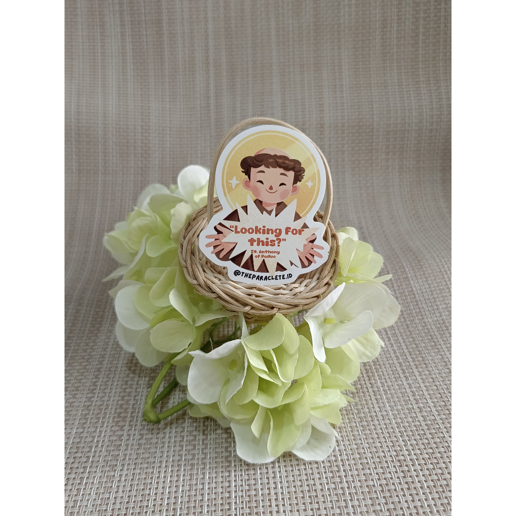 

Sticker Kristen Tahan Air- Saint Anthony of Padua - Santo Antonius Padua - Santo Pelindung Barang Hilang