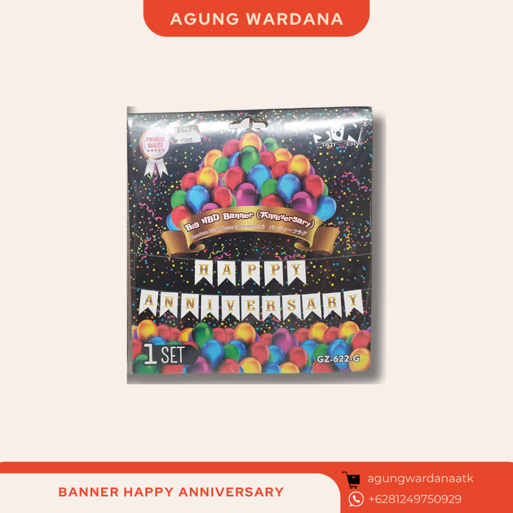 TULISAN GANTUNG HAPPY ANNIVERSARY