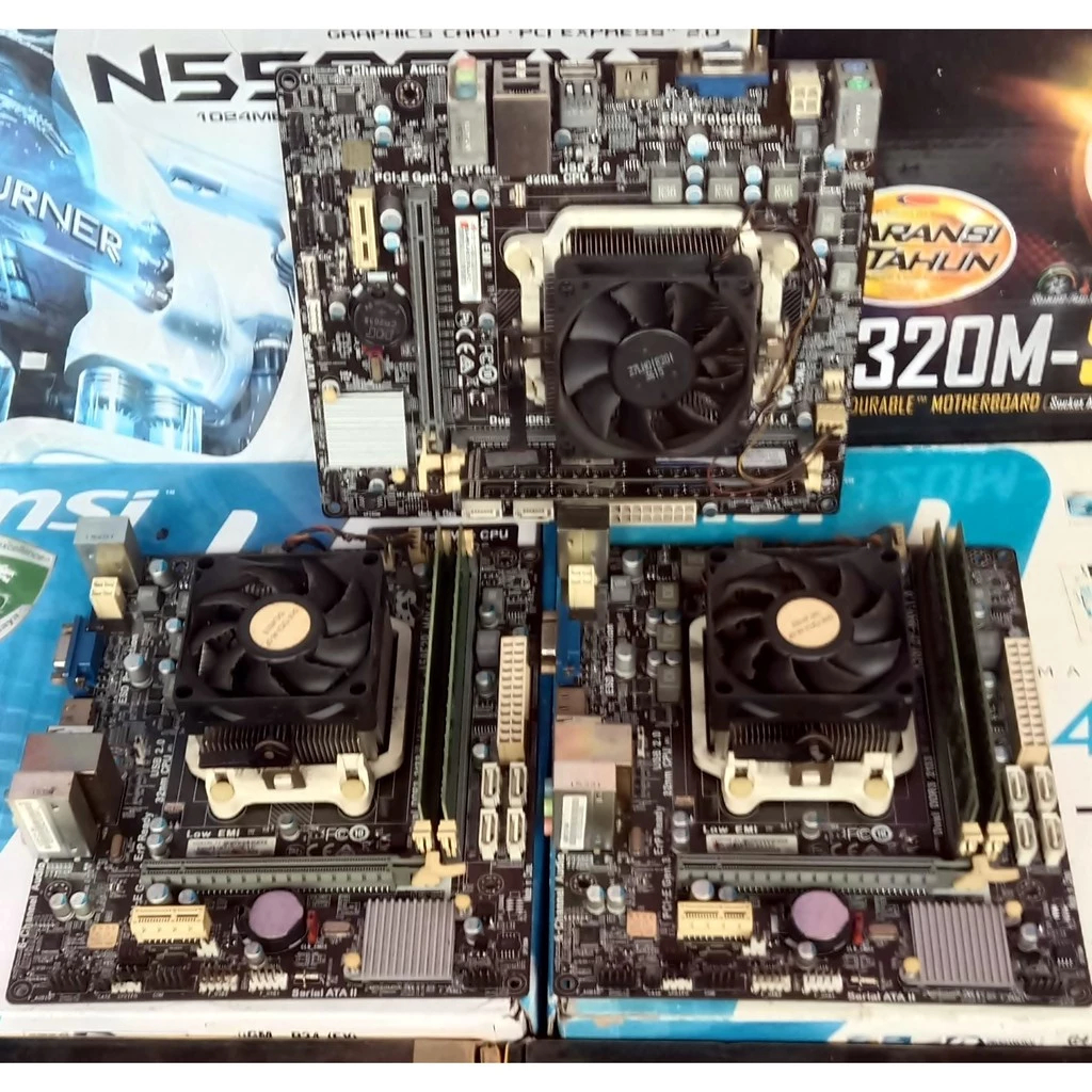 ATA - PAKET Motherboard mobo AMD FM2 + Processor A4 6300 + RAM 8GB + Fan
