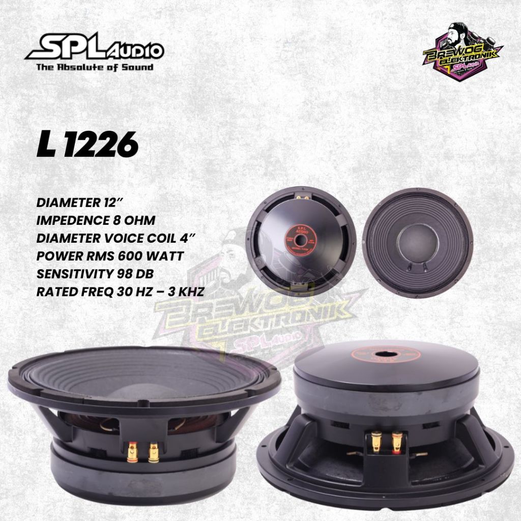 ORIGINAL PRODUK BREWOG SPL AUDIO SPEAKER 12 INCH L1226