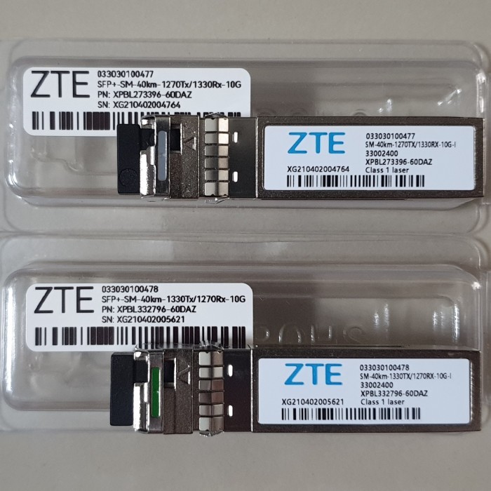 SFP+ BIDI ZTE 10G 40km Single Core (Sepasang)