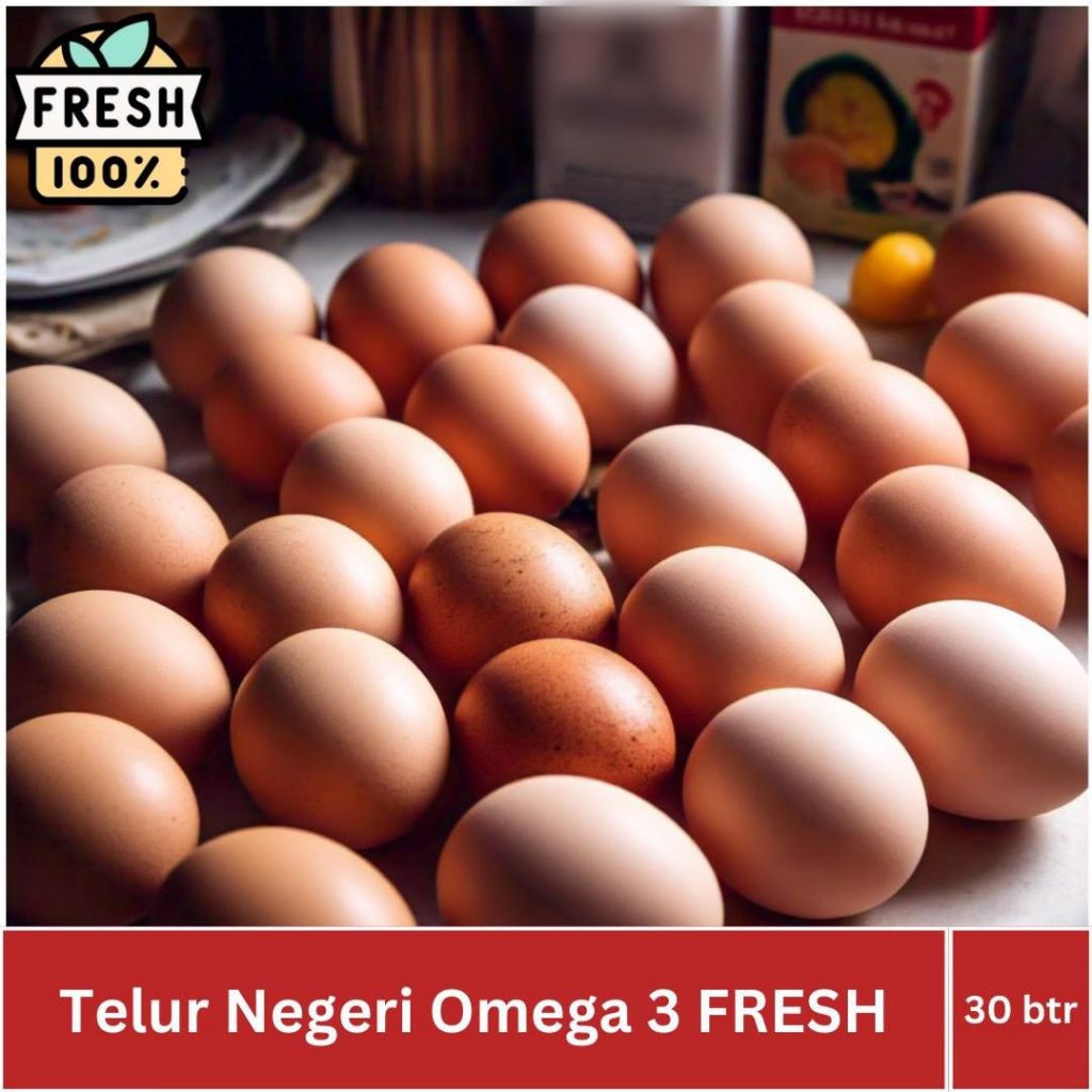 

Telur Ayam Negeri Omega-3 isi 1 tray - telur ayam omega 3 1 tray 30 butir