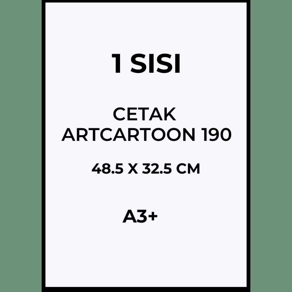 

(1 SISI 190gr) CETAK ARTCARTOON A3+ MURAH POSTER PRINT