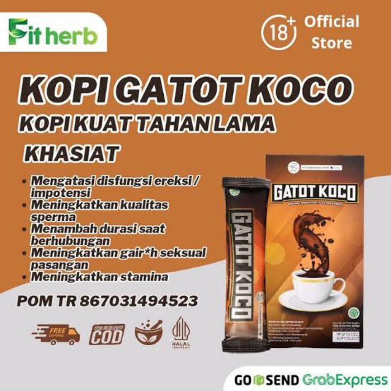 

Ready! Kopi Gatot Koco Coffee 1 Box Isi 5 Sachet by Dr. Hen | Kopi Gatotkoco | Kopi Stamina Pria