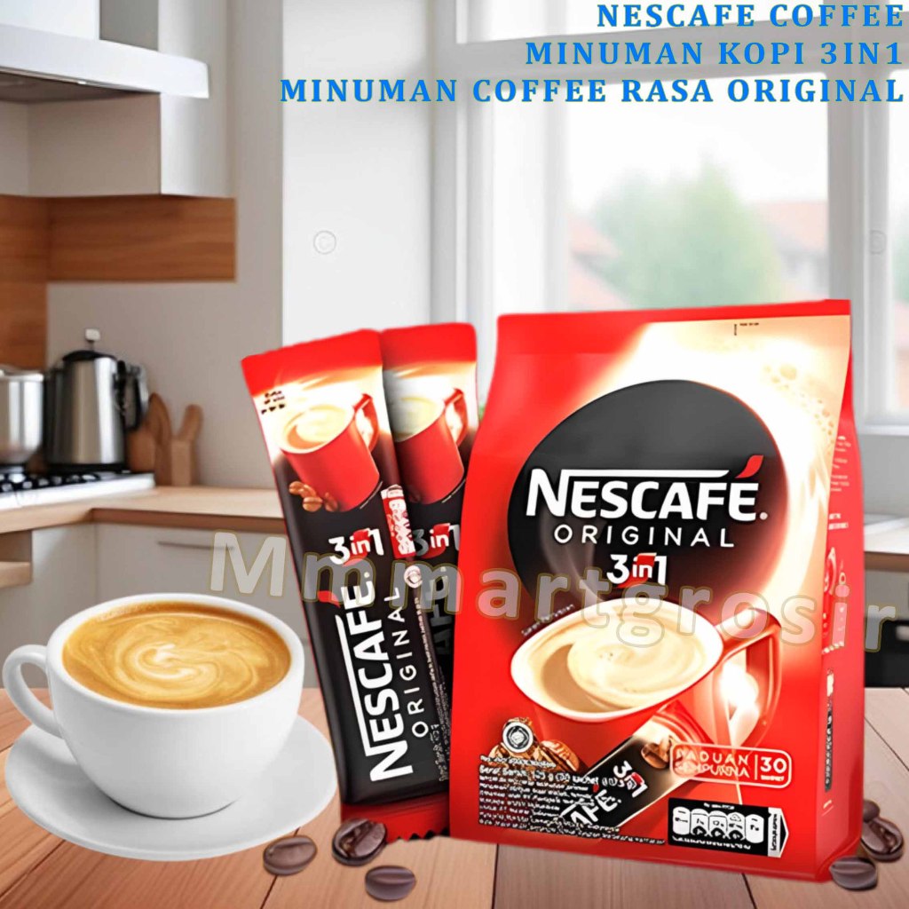 

Nescafe Coffee / Minuman Coffee Instan 3in1 / Minuman Kopi Rasa Original / Isi 30s 525gr