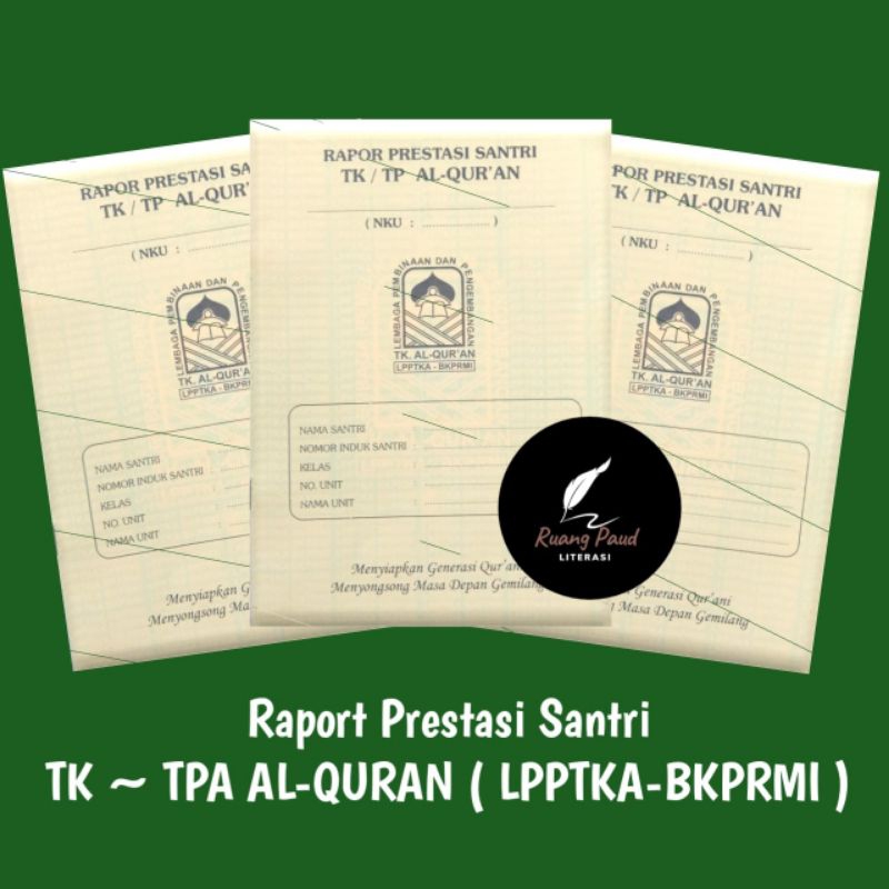 Grosir ✓ Buku Raport Prestasi Santri | TK / TP AL'QURAN