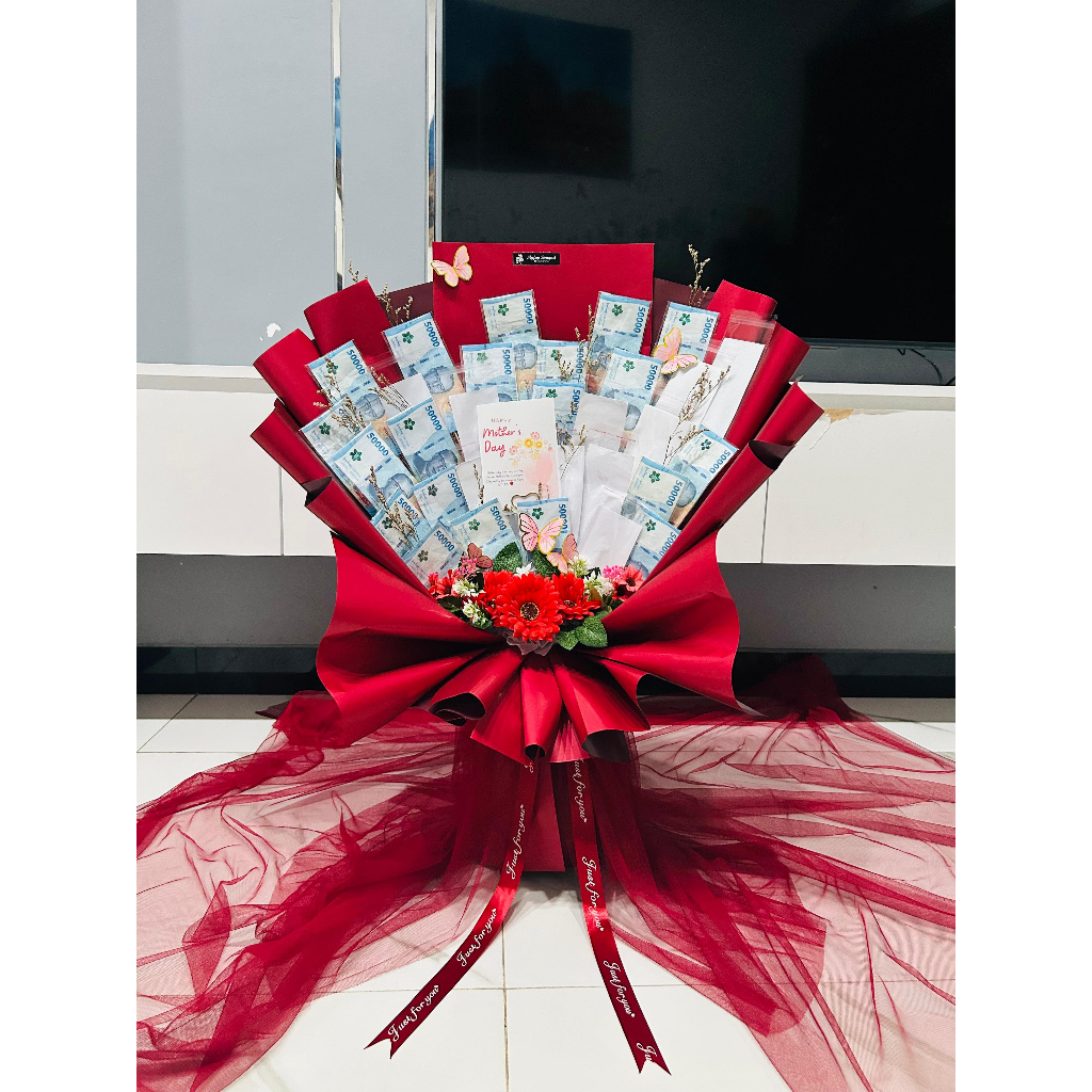 buket uang kosong 20lbr jumbo instan | buket uang 20lbr jumbo ukuran M | buket uang jumbo 20 lembar 