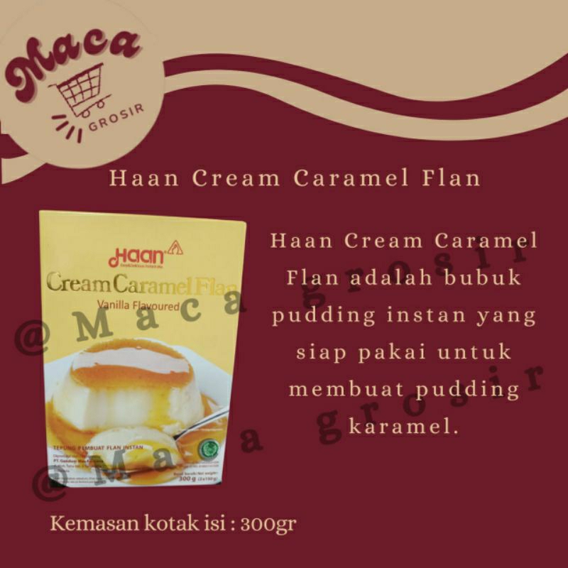 

Cream caramel flan Haan 300gr/pudding karamel instan