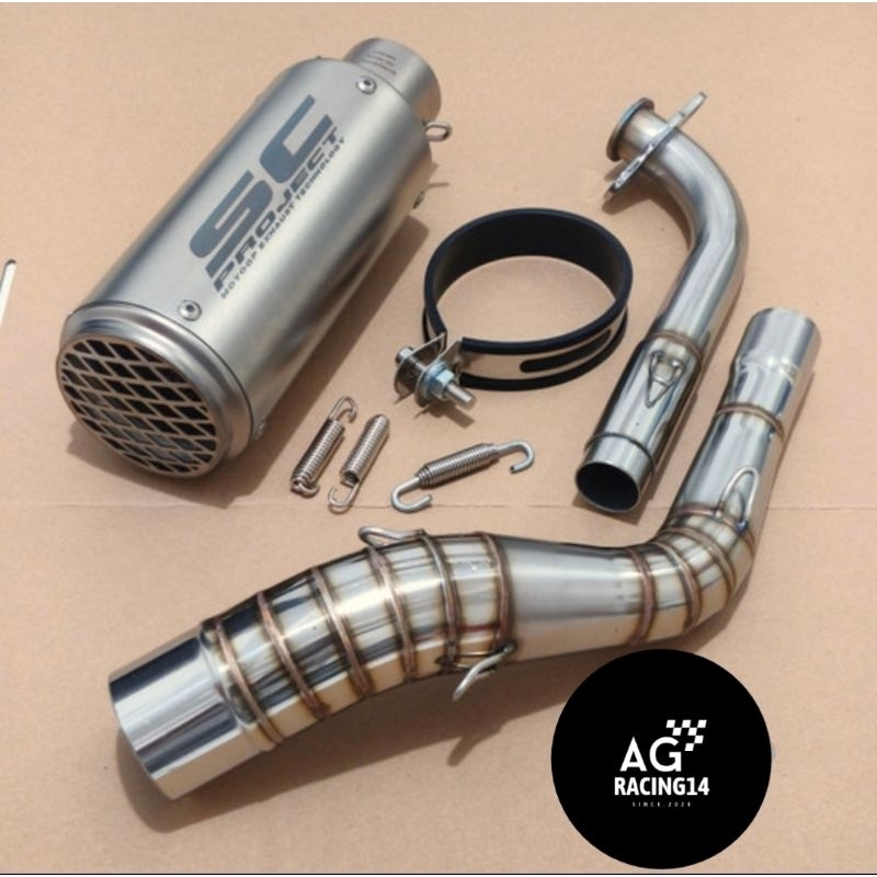 Knalpot SC Project Racing Pipe Full sistem ORIGINAL