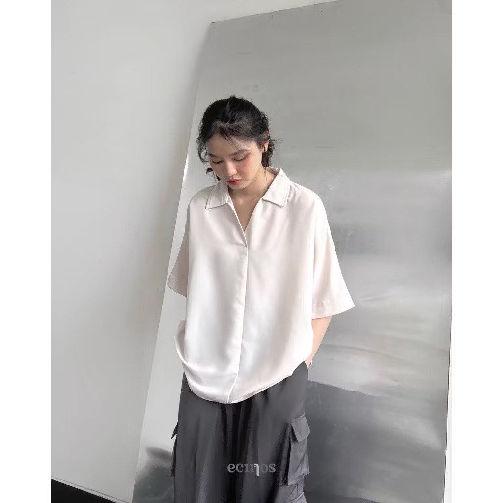 preloved - preloved ecinos park blouse warna OAT