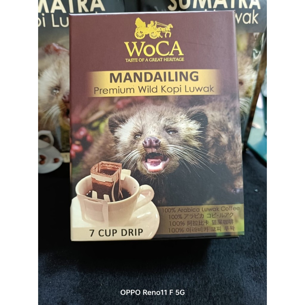 

WoCa Mandailing Premium Wild Kopi Luwak 7 Cup Drip