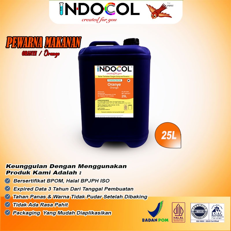 

INDOCOL PEWARNA CAIR ORANYE (25 LITER)