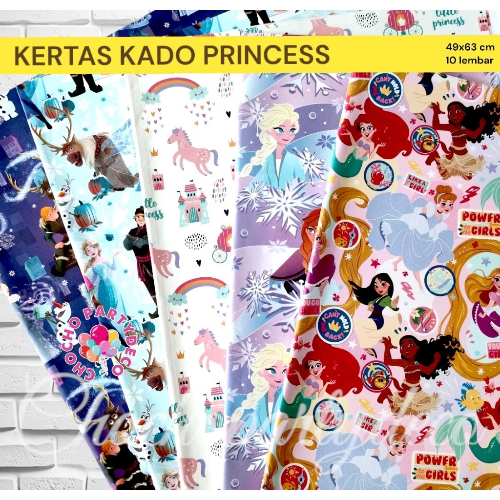 

KERTAS KADO PRINCESS ISI 10 / Kertas Kado PRINCESS FROZEN