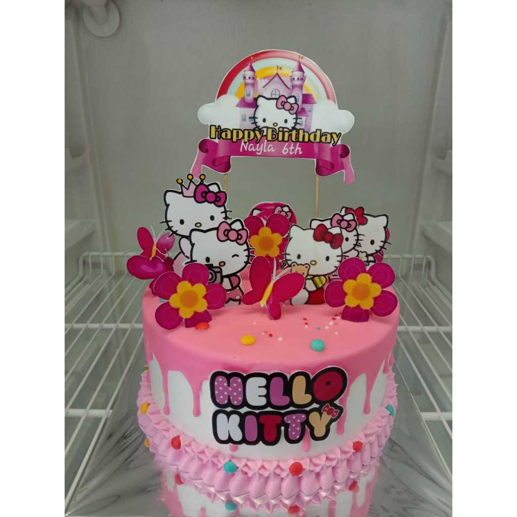 

Kue Ultah / karakter hello kity / Black Forest hello kitty