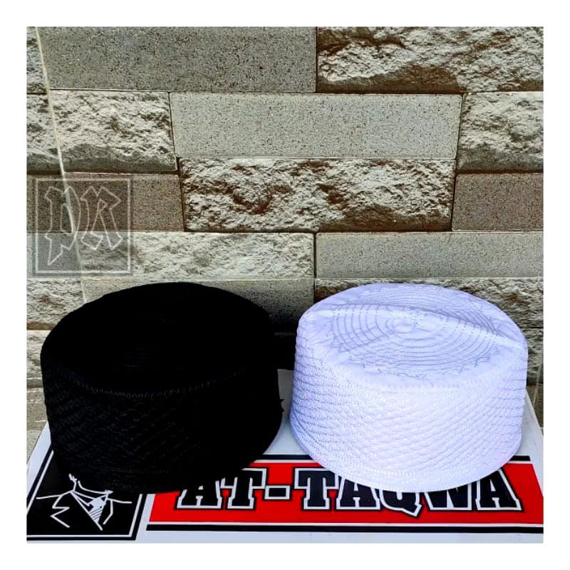 Peci Hitam Polos Putih Polos Kopiyah Kopiah Madinah Kain katun Bordir