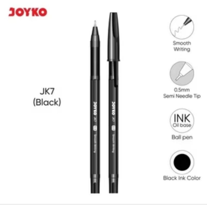 

12 Pcs Ball Pen Pulpen Pena Joyko JK-7 0.5 mm