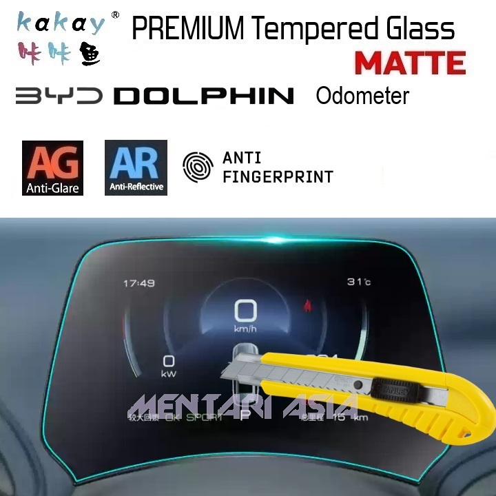 MATTE Tempered Glass BYD Dolphin ODOMETER - KAKAY Premium MATTE Glass Anti Reflective