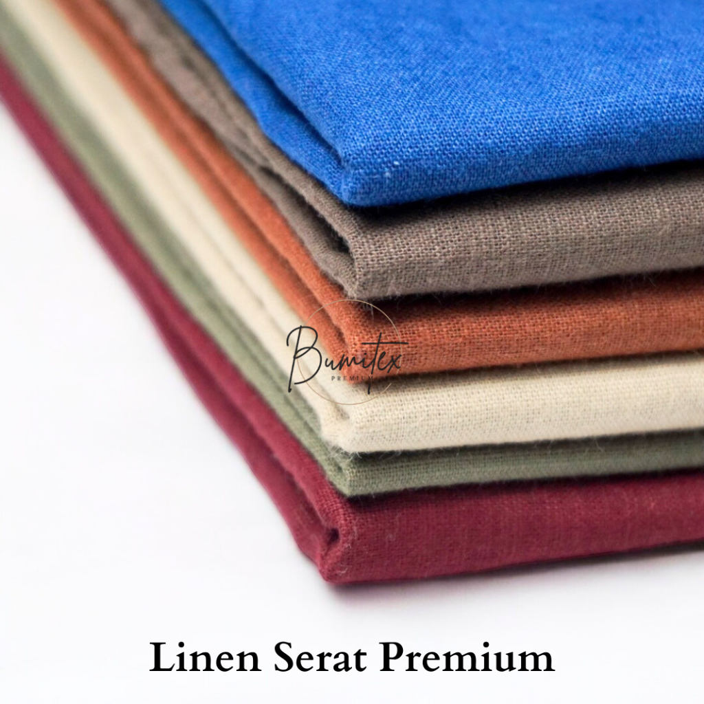 Kain Linen Slub / Linen Serat Premium / katun linen premium 0.5 meter / Linen Pure Cotton