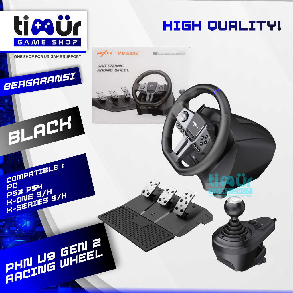 PXN V9 GEN2 Steering Wheel 16 Bit Magnetic Encoder Racing with RGB Stir Setir PS3 PS4 PC Xbox Series