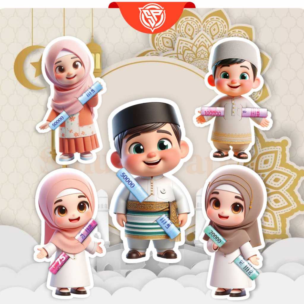 

4 Pack Amplop Karakter 2025 Amplop Lebaran Angpau Lucu Amplop Thr Lebaran Angpau Surprise