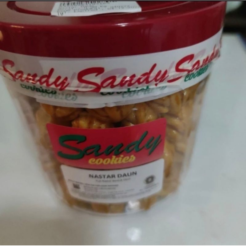 

Sandy cookies Nastar Daun Logo merah 900an gram