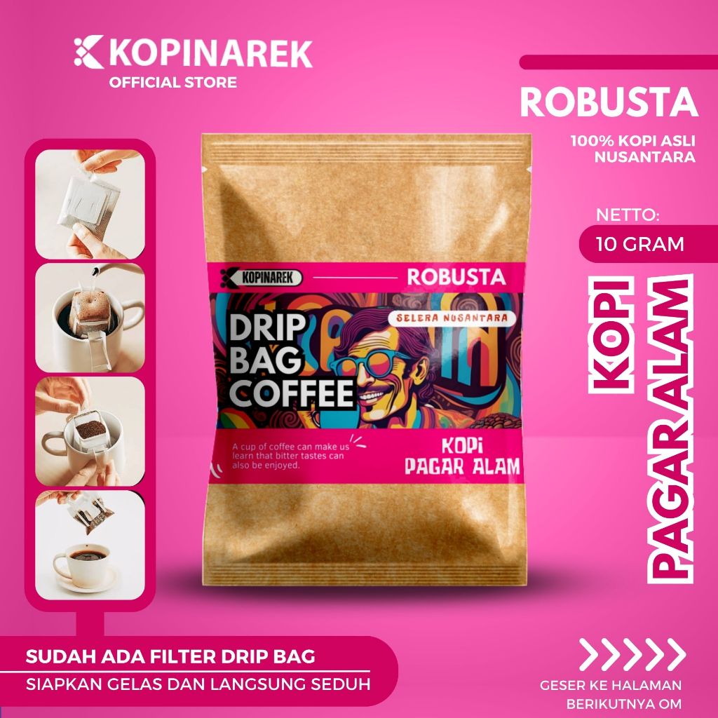 

Kopi Dripbag Coffee Sachet Robusta Pagar Alam Premium Original Drip Bag Instan Asli Bubuk Hitam Saset Tubruk Murah Enak Nusantara Hadiah Souvenir Pernikahan Ulang Tahun Graduation Unik