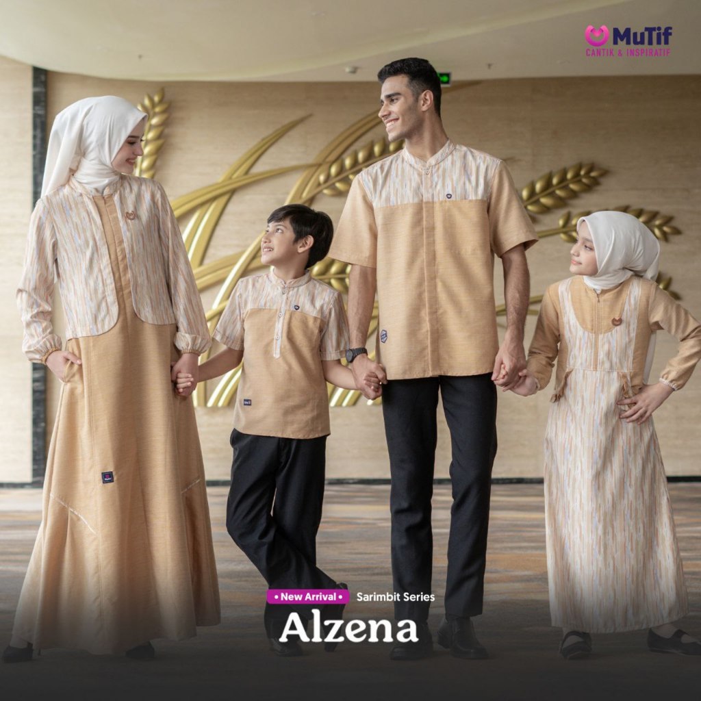 Mutif Alzena - Aswad Misted Yellow Sarimbit Couple Keluarga Baju Dewasa Terbaru Fashion Muslim