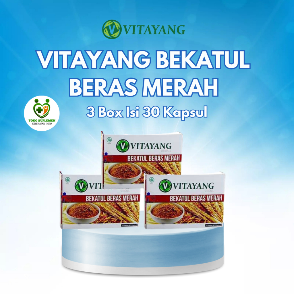 

Vitayang bekatul Beras merah Paket Hemat 3 box suplemen penurun kolesterol alami original kk Indonesia