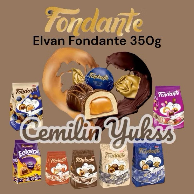 

Elvan Fondante 350g Elvan Fondante Fudge Chocolate Cream Kembang Gula Caramel Salur Coklat