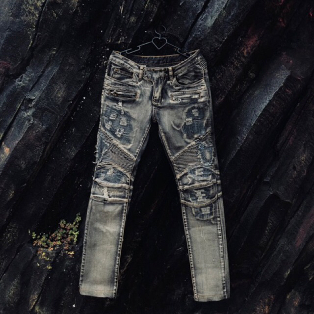 CELANA JEANS SKINNY PRIA BERKUALITAS, BALMAIN PARIS ORIGINAL.