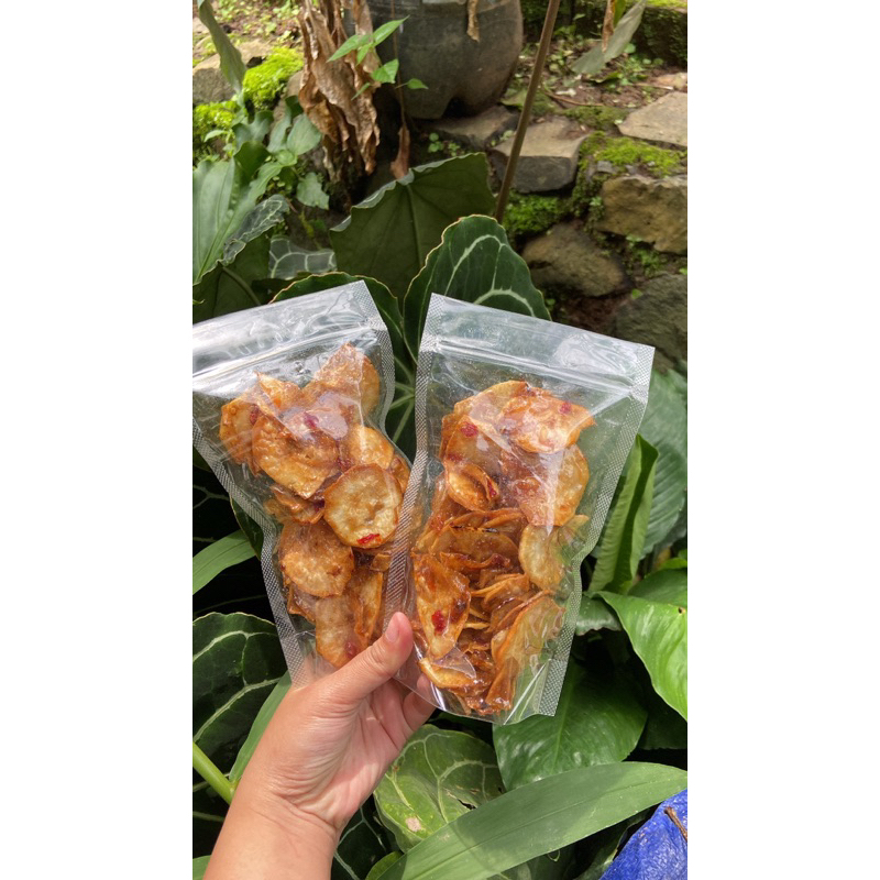 

pencok keripik ubi pedas manis