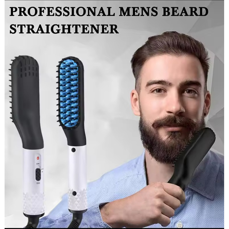 Sisir Pelurus Rambut Pria / Catok Rambut Keriting Pria Pelurus Rambut Sisir Cowok Pria Elektrik