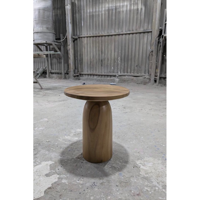 Meja Bundar Kecil - Meja Kecil Bundar - Stool Bundar Kayu Solid