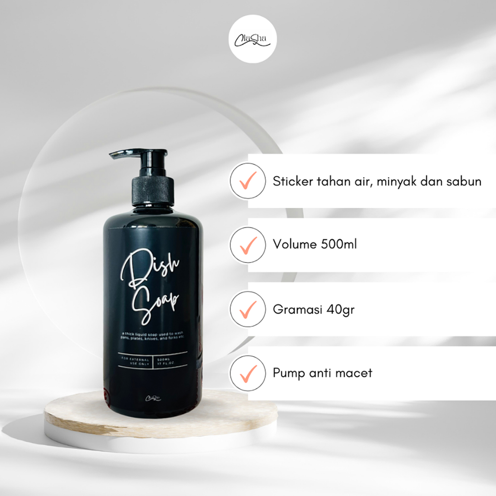 CLASHA REFILL PUMP C HITAM - BOTOL ISI ULANG REFILL 500ML PUMP BOTOL REFILL SAMPO SABUN HAND SOAP HA
