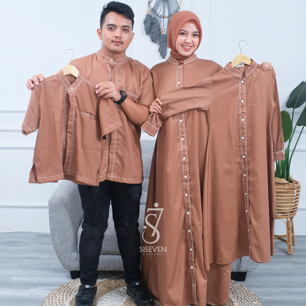 Gamis Couple Polos Sarimbit Medina Series Terbaru Baju Muslim Abaya Pasangan Keluarga