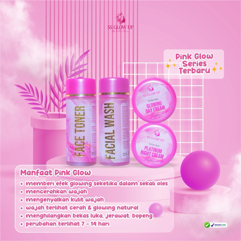 Paket Pink Glow SS Glow Up by Sartika Diman skincare