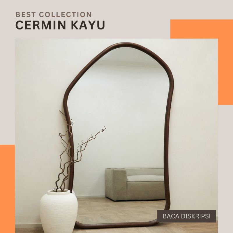 CERMIN ABSTRACK FULL BODY BESAR 180X110 CM / CERMIN BADAN