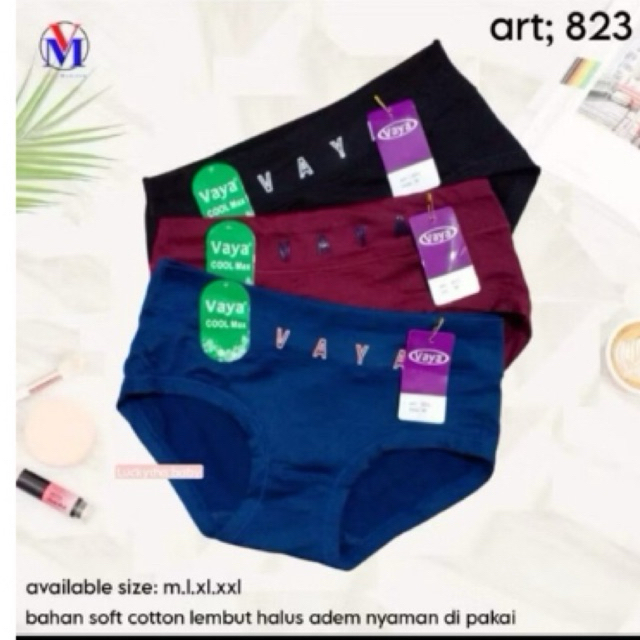 CD Celana Dalam Wanita Perempuan Remaja Dewasa VAYA Model Baru Karet Tinggi Bahan Spandeks Halus Ber