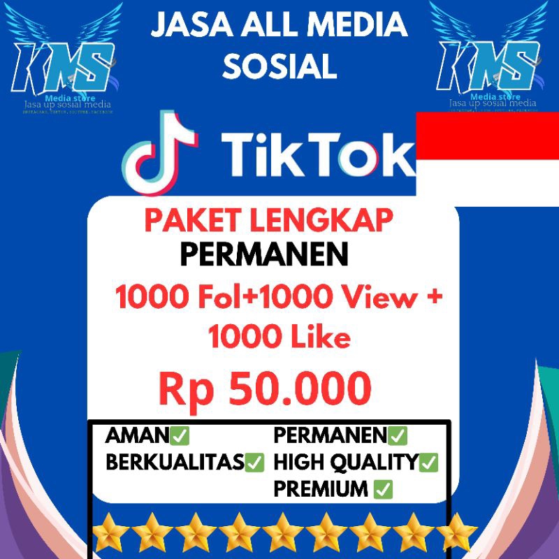 TikTok Paket Lengkap Permanen Rp 50.000