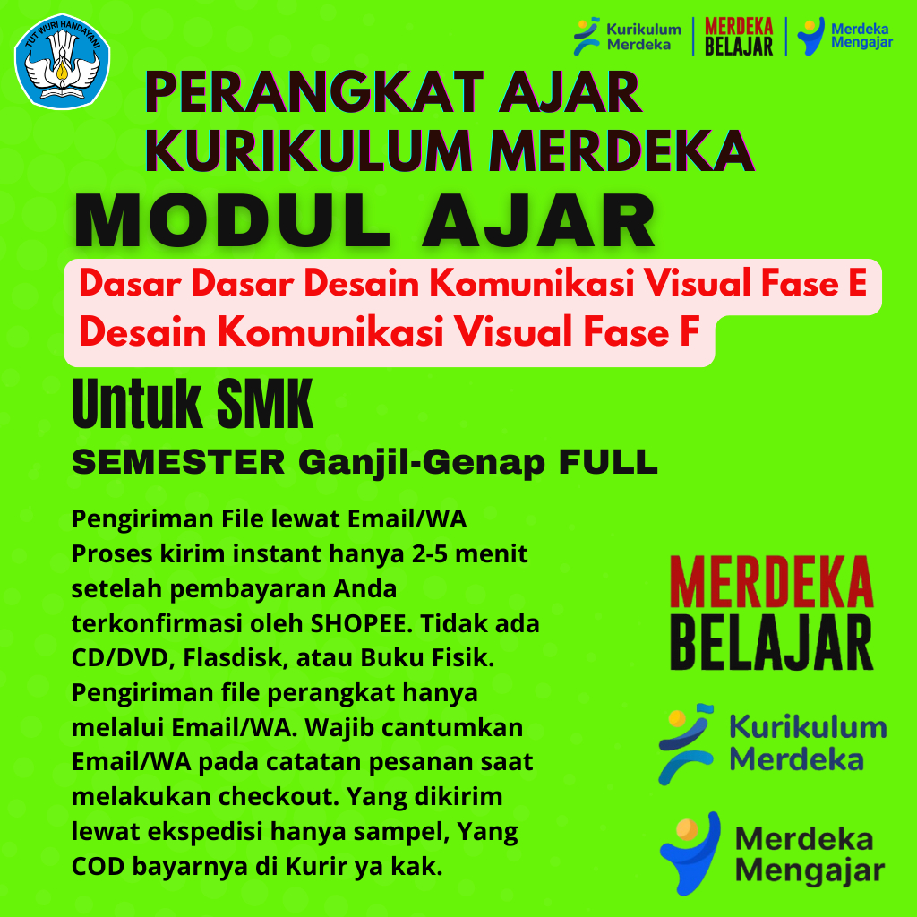 

Modul Ajar Desain Komunikasi Visual Fase E dan F Kurikulum Merdeka