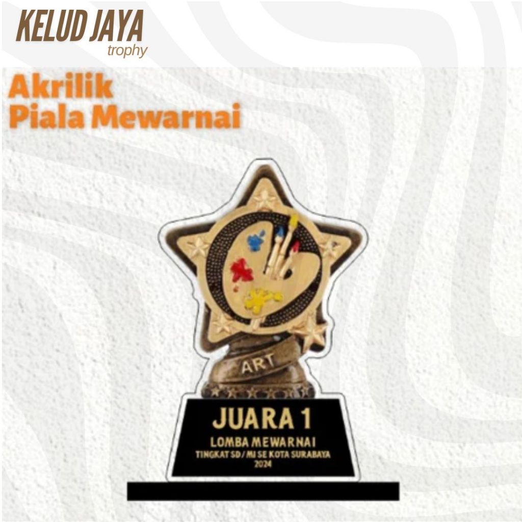 Piala Lomba Melukis Piala Lomba mewarnai Piala Menggambar Akrilik Custom