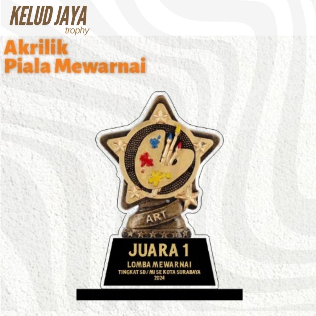 Piala Lomba Melukis Piala Lomba mewarnai Piala Menggambar Akrilik Custom