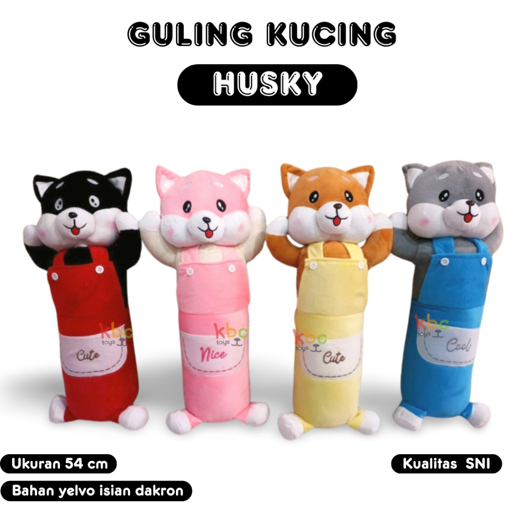TERBARU BONEKA GULING KUCING HUSKY SUPER LEMBUT 50 CM – KBC TOYS