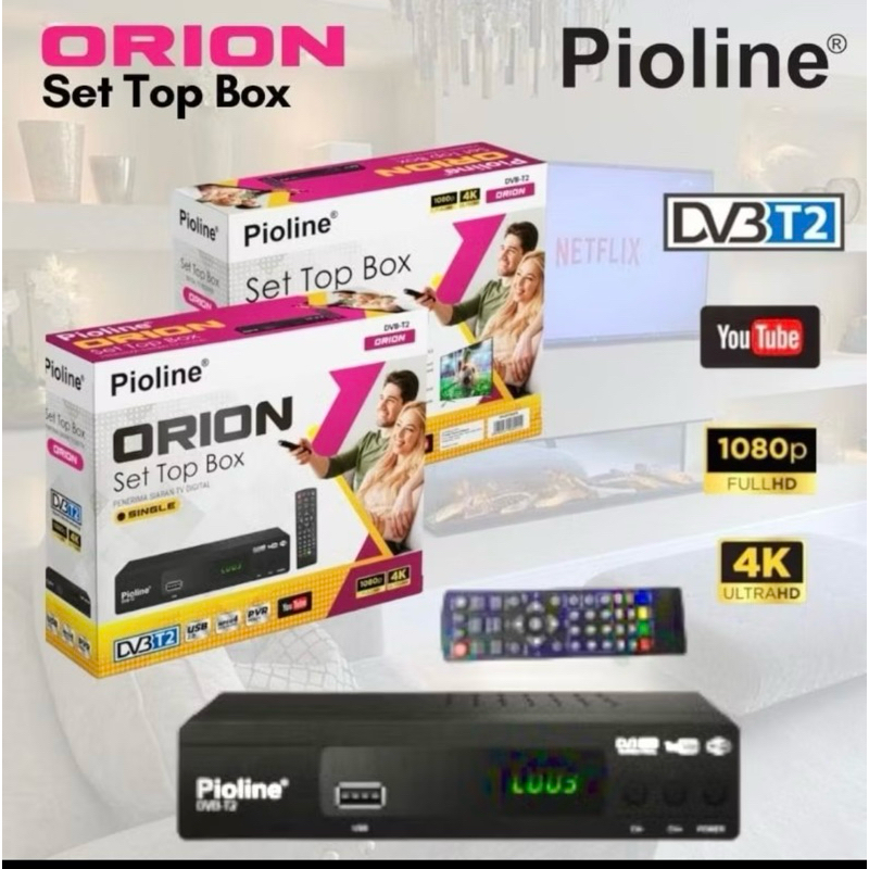 STB TV Digital Set Top Box Pioline Orion TV Penerima Siaran Digital