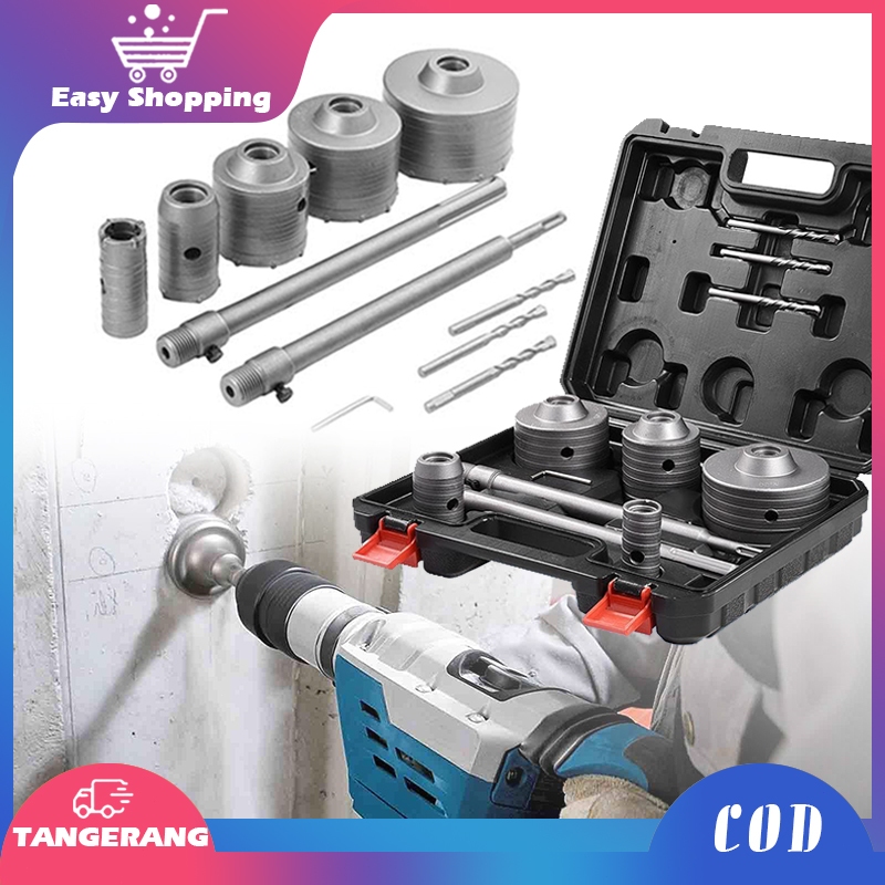 1set Mata Bor Pelubang Tembok Mata Bor Lobang Tembok Serbaguna Alat Pembuka Lubang Dinding