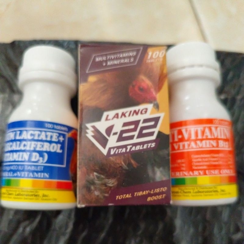V-22 Belman Calcium lactate plus multivitamin import suplemen vitamin ayam adu 10tablets repack