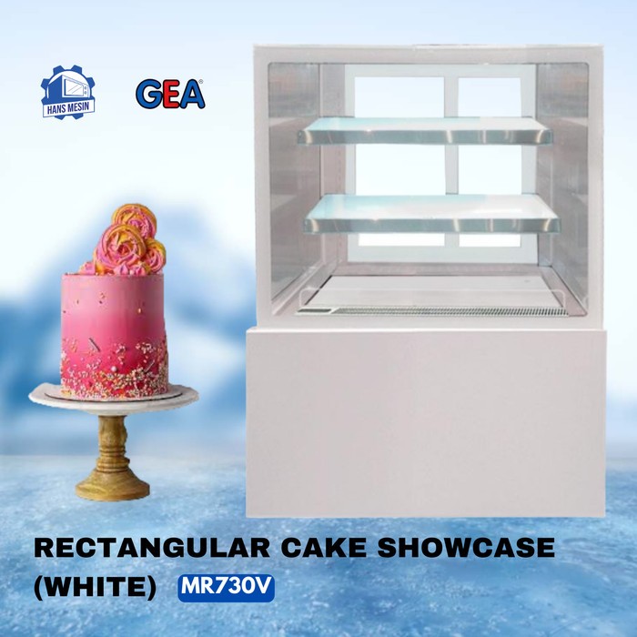 RECTANGULAR CAKE SHOWCASE WHITE (GEA) MR730V / Showcase Pendingin Kue